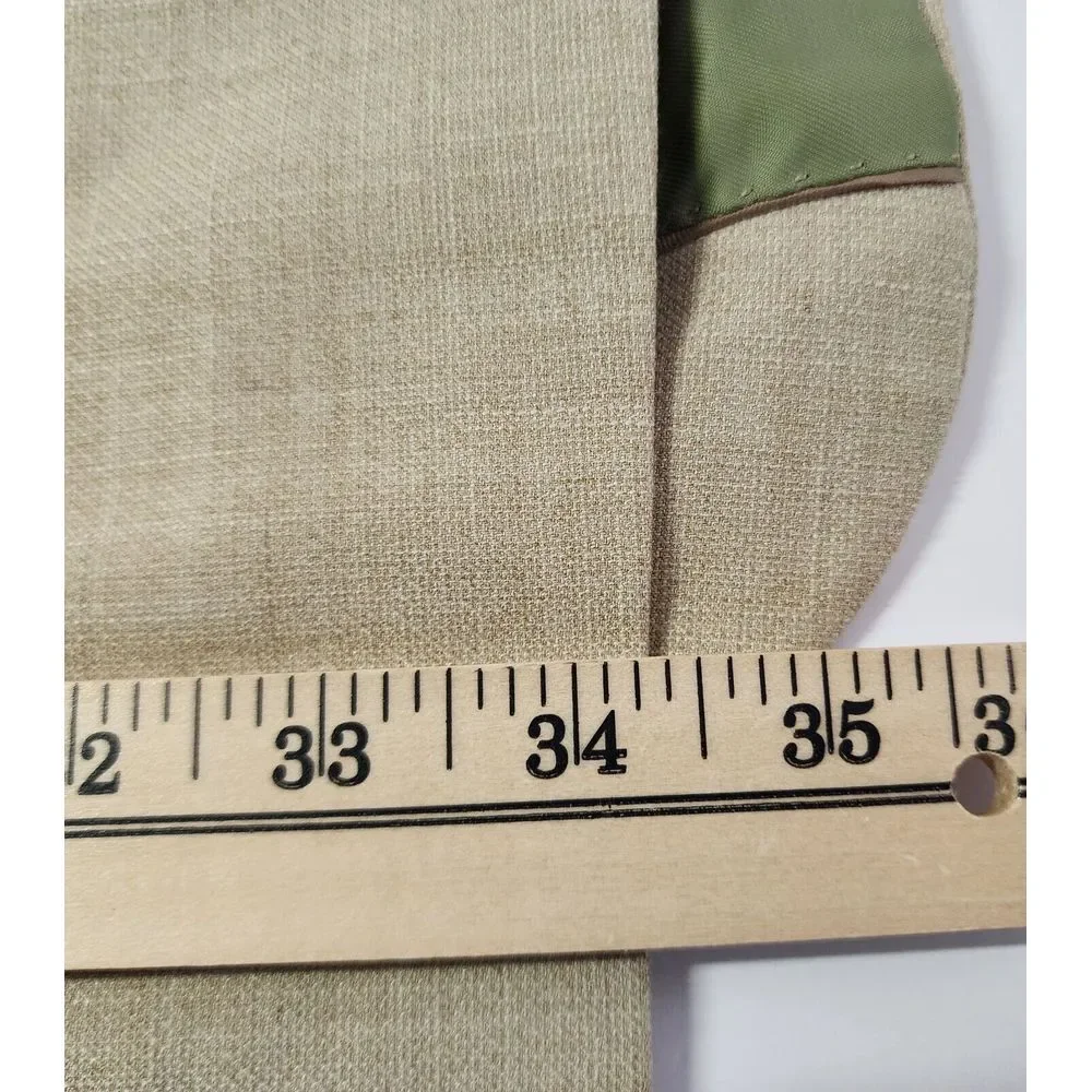 Alan Flusser Mens‎ Size 48L Beige/Tan Polyester/Viscose Blazer
